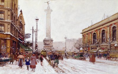 Place de la Bastille de Eugene Galien Laloue